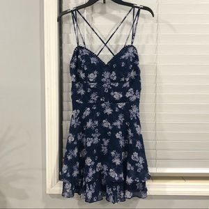 B.Darlin Mini Dress Floral Adjustable Strap